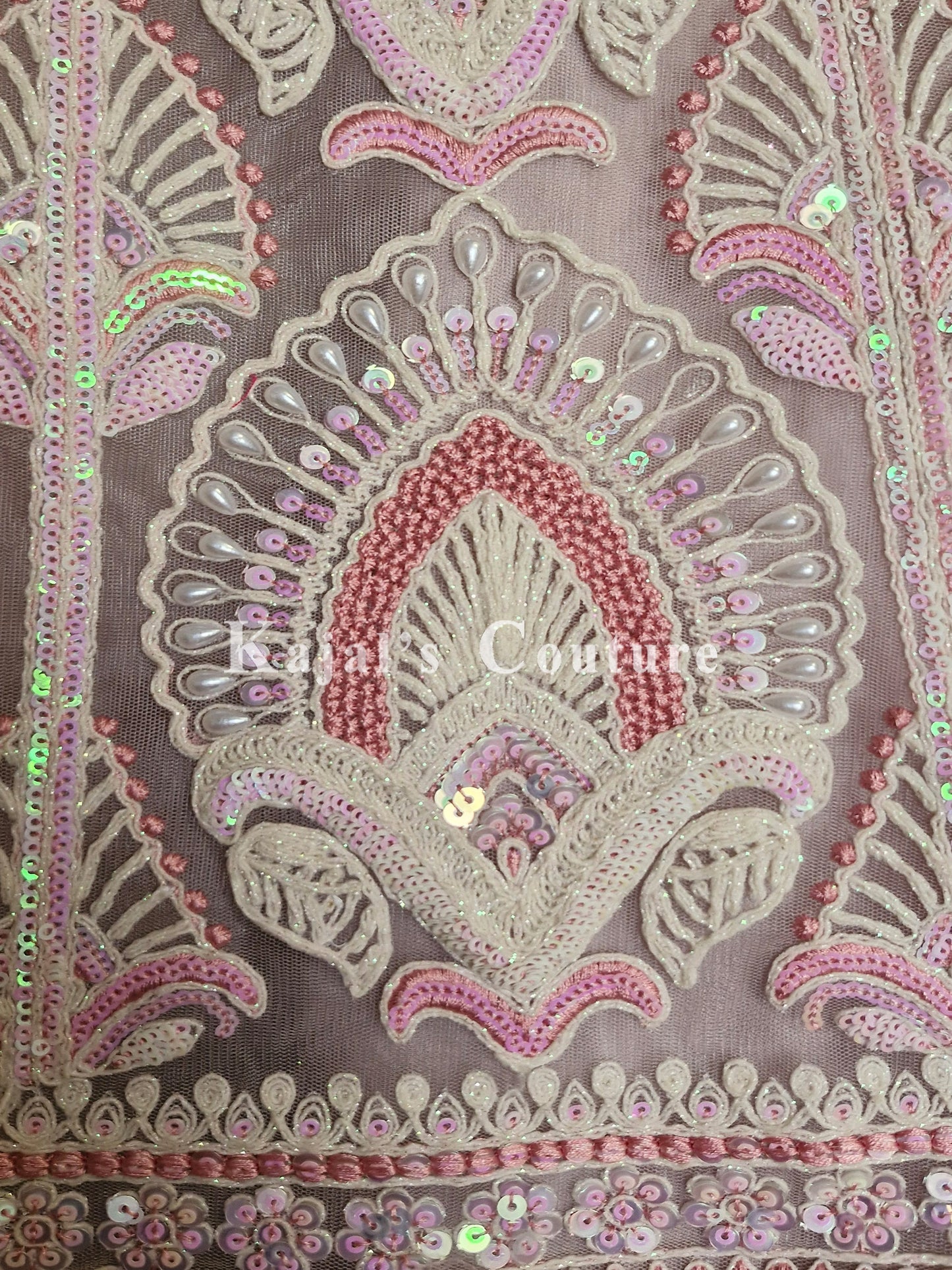 Pastel Pink Lucknowi Panel Lehenga