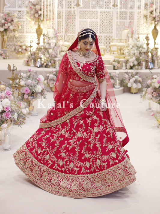 Red Bridal Lehenga - Couture Collection