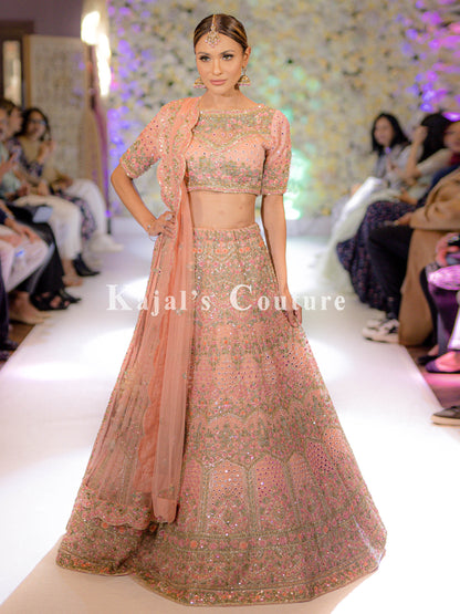 Pink Mirror Lehenga - Couture Collection