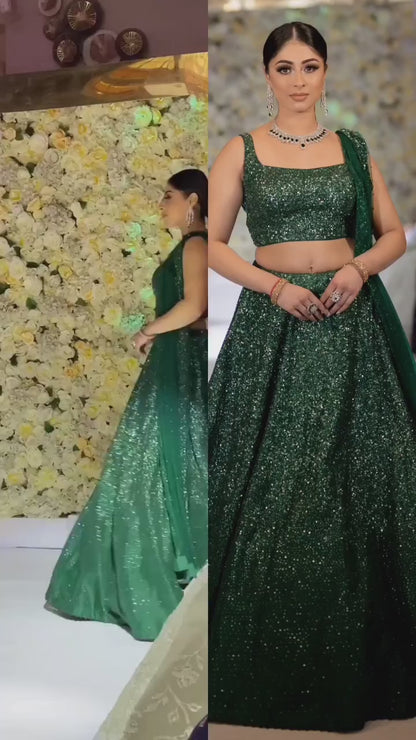 Encrusted Sequin Lehenga - Couture Collection