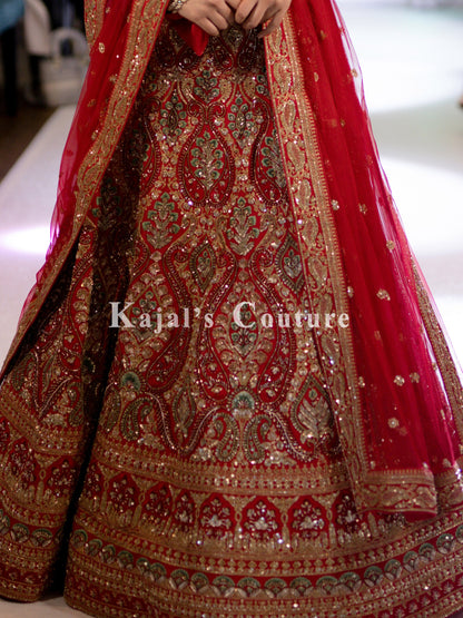 Red Bridal Lehenga - Couture Collection