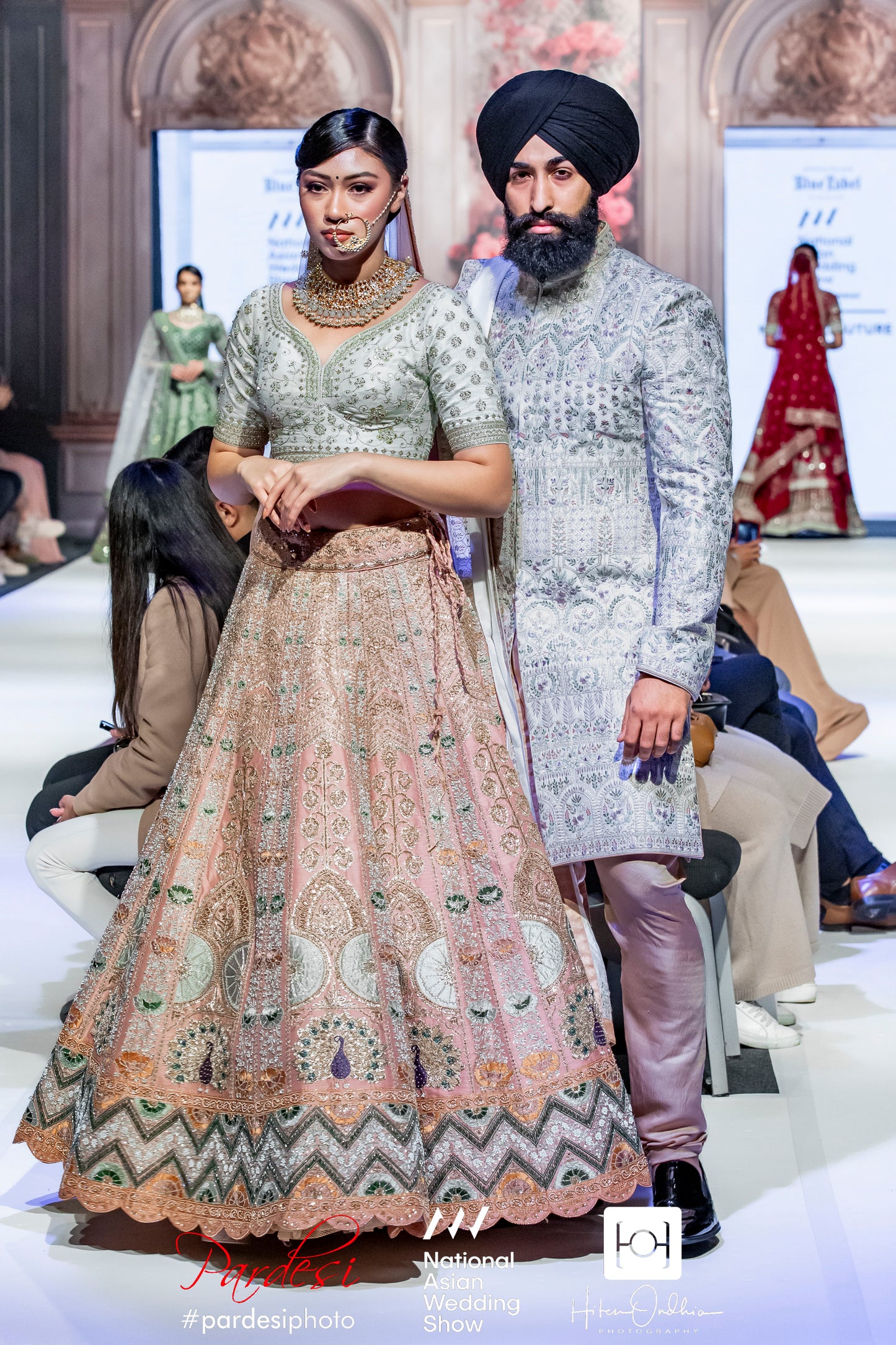 Pink & Pastel Peacock Lehenga - Couture Collection