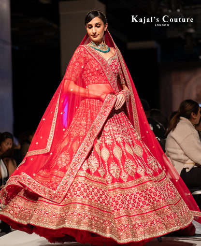 Red Wedding Lehenga -  Couture Collection